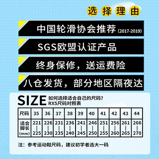 乐秀（ROADSHOW）RX5轮滑鞋成人溜冰鞋成年旱冰鞋初学者男女专业刷街花式鞋直排轮 黑银【送大礼包】 38-39码