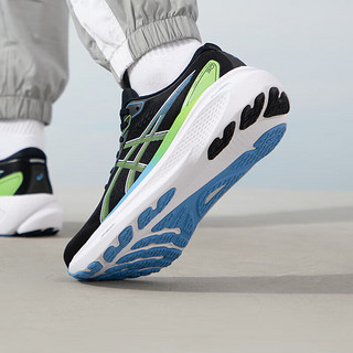 亚瑟士（ASICS）男鞋 2024春季KAYANO 30跑步鞋稳定支撑减震马拉松跑鞋子 1011B548-005/黑色/绿色/ 39(245mm)