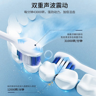 松下日本 EW-DT72-S 双重声波电动智能牙刷 成人清洁口腔护理牙龈 男女士女神