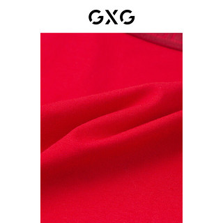 GXG男士内裤【单条装】红色印花内裤男棉莫代尔平脚裤短裤潮男 红色 L