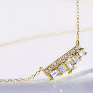 AHKAH 爱怡珂 Mosaic nova系列 AK2034010100 几何18K黄金钻石项链 0.27克拉 45cm