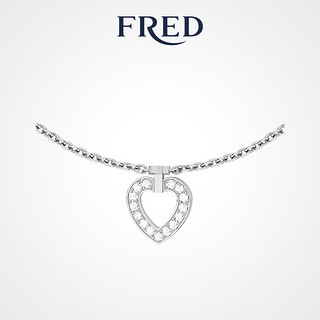 FRED 斐登 PRETTY WOMAN系列 6B1195 爱心18K白金钻石手链 0.15克拉 17cm 4g