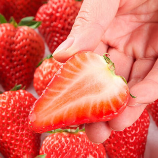 碧琢红颜99草莓新鲜水果整箱2.5斤拍2合1箱5斤 单果20-30克 精选奶油红颜草莓 净重2.3斤 需拍2份  单果25-35 2.5 斤彩箱装