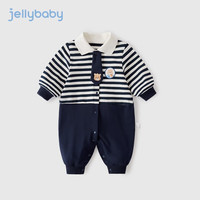 JELLYBABY婴儿春装哈衣婴儿春季衣服爬服2幼童春款男宝连体衣春秋 蓝色 73cm