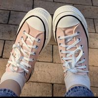 CONVERSE 匡威 正品1970S三星标粉色纯色百搭低帮休闲耐磨女款帆布鞋A03448c