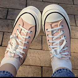 CONVERSE 匡威 正品1970S三星标粉色纯色百搭低帮休闲耐磨女款帆布鞋A03448c