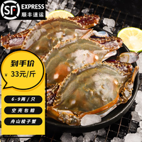 只只红 舟山梭子蟹鲜活冷冻海捕螃蟹飞蟹白蟹海蟹冰鲜海鲜特大号 鲜冻梭子蟹 6斤(7-10只)