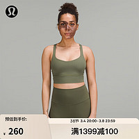 LULU Lolita lululemon 丨Free To Be 女士长款运动内衣 LW2AR1S 中橄榄色 2