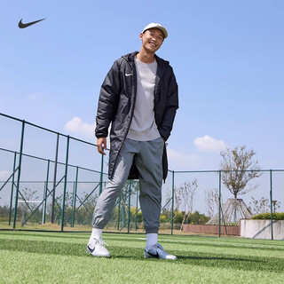 NIKE耐克长款棉服夹克男冬季足球运动宽松加厚拒水棉衣外套CW6767-010