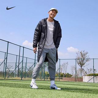NIKE耐克长款棉服夹克男冬季足球运动宽松加厚拒水棉衣外套CW6767-010
