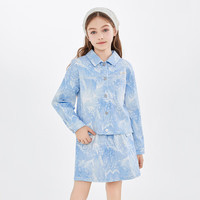 MiniPeace太平鸟童装春新女童夹克F2BCE1B32 彩花短裙 110cm