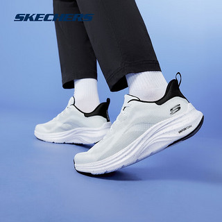 SKECHERS 斯凯奇 云迹2.0超轻回弹舒适网布透气休闲运动跑步鞋男女款150026/232631 男款-白色/黑色/WBK 41