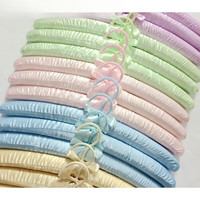 景翔40CM丝绸包布衣架海绵晾衣架家用室内衣服挂衣撑子无痕 多色