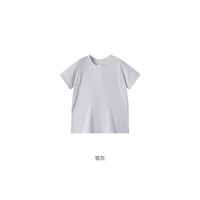 YeeHoO英氏儿童防晒衣UPF200+凉感短袖T恤皮肤衣夏季防紫外线UVA96% 银灰 110cm