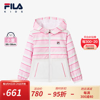 FILA斐乐童装儿童上衣2024夏季新款小童女童休闲运动梭织外套潮 满印一-ZA 1