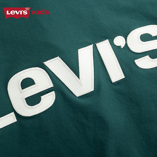 Levi's李维斯童装24春男童连帽衬衫儿童撞色拼接上衣 复古绿 160/76(L)