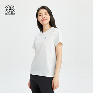 KOLON SPORT/可隆T恤 女子户外休闲抗菌运动速干圆领短袖【SECO系列】 LKRT4MTT80-IV 象牙白 170/M