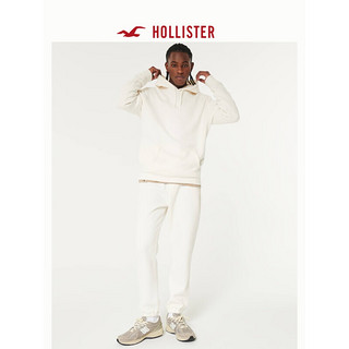 HOLLISTER美式百搭抓绒保暖休闲款Logo帽衫卫衣 男 355644-1 乳白色 S