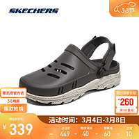 SKECHERS 斯凯奇 舒适休闲运动凉鞋243111 深灰褐色/DKTP 42