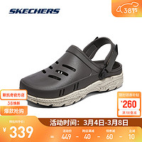 斯凯奇（Skechers）舒适休闲运动凉鞋243111 深灰褐色/DKTP 45.5