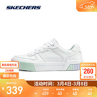 斯凯奇（Skechers）白色板鞋女款多彩色2024年冬季休闲运动鞋舒适透气 185090 白色/多彩色/WMLT 37.5