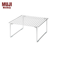無印良品 MUJI（無印良品 ） 不锈钢水槽下收纳架 置物架 整理 厨房用具 卫生间 特大 / 长37*宽37*高19cm