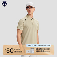 DESCENTE迪桑特综训训练系列运动男士短袖POLO衫夏季 BE-BEIGE L (175/96A)