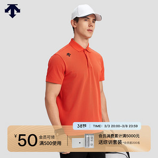 DESCENTE迪桑特综训训练系列运动男士短袖POLO衫夏季 DO-DARK ORANGE 3XL (190/108A)