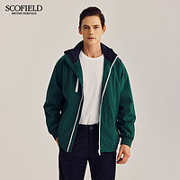 SCOFIELD 潮流春季连帽夹克外套男青春休闲宽松隐形口袋撞色拉链