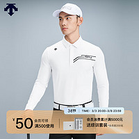 DESCENTEGOLF 迪桑特高尔夫FIELD系列男士长袖POLO衫24春季 WT-WHITE L (175/96A)