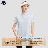 DESCENTE迪桑特WOMEN’S TRAINING系列女士短袖POLO衫夏季 LB-LIGHT BLUE XS (155/76A)