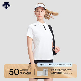 DESCENTE迪桑特WOMEN’S TRAINING系列女士短袖POLO衫夏季 WT-WHITE XL (175/92A)