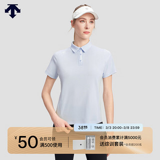 DESCENTE迪桑特WOMEN’S TRAINING系列女士短袖POLO衫夏季 LB-LIGHT BLUE XL (175/92A)
