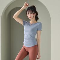 燃Run瑜伽服女式短袖运动上衣T恤春夏速干吸湿排汗跑步服