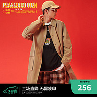PEACEBIRD 太平鸟 男装 秋季休闲时尚韩版风衣B2BEC1107 卡其 S