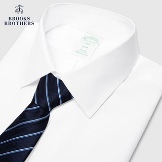 布克兄弟（BrooksBrothers）男士24棉质宽距领牛津纺免烫修身长袖正装衬衫 1001-白色 16/2/H