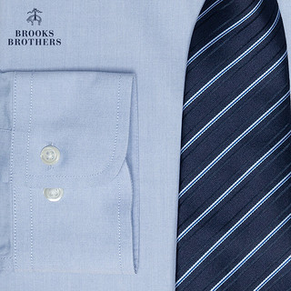 布克兄弟（BrooksBrothers）男士24品棉质宽距领牛津纺免烫修身长袖正装衬衫 4000-淡蓝色 17/4/H