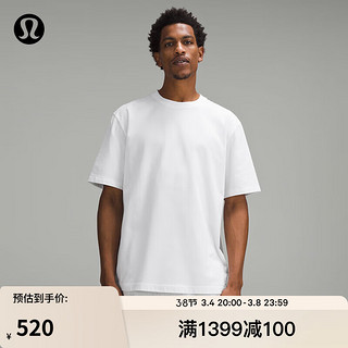 lululemon丨Heavyweight 男士棉质针织 T 恤 LM3FBSS 白色 XL