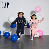 Gap男女幼童春2024LOGO时髦帅气卫衣卫裤两件套儿童运动套装