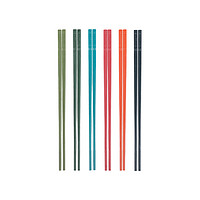88VIP：ZWILLING 双立人 德国双立人家庭用筷子6双装防滑彩色分类筷子套装合金筷