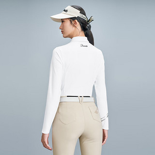 DESCENTEGOLF 迪桑特高尔夫FIELD系列女士长袖运动POLO衫春季 WT-WHITE L (170/88A)