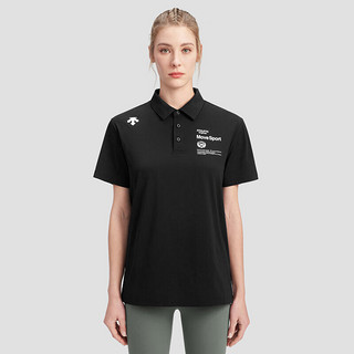 DESCENTE迪桑特综训训练系列运动男女同款短袖POLO衫夏季 BK-BLACK S (165/88A)
