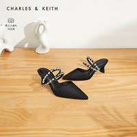 CHARLES & KEITH CHARLES&KEITH;女士半宝石绊带尖头高跟凉鞋SL1-60280406