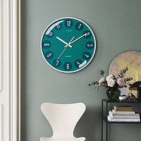 TIMESS 钟表客厅挂钟家用创意时钟简约时尚扫秒机芯石英钟表挂墙 QF2103-1-30厘米