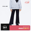 little MO&Co.little moco童装24春新款女童前开衩休闲直筒喇叭长裤KBD1PAT018