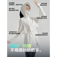 波司登（BOSIDENG）2024春夏防晒衣女防紫外线中长款连帽透气纯色外套B40525146 水泉绿4320 180/100A