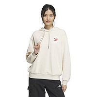 adidas 阿迪达斯 三叶草卫衣女装冬季新款连帽运动套头衫 IW9414