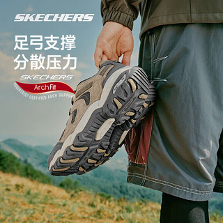 斯凯奇（Skechers）醒山户外徒步鞋登山鞋 防滑耐磨透气减震 180185C/237542/180182 男款-褐色/炭灰色-237542 42.5码