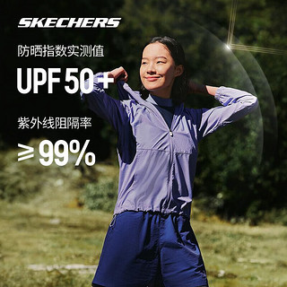 斯凯奇Skechers舒适休闲运动外套P224W037 深薰衣草紫/00CM(女) L