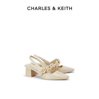 CHARLES & KEITH CHARLES&KEITH女士链条绊带方头高跟凉鞋CK1-60920311